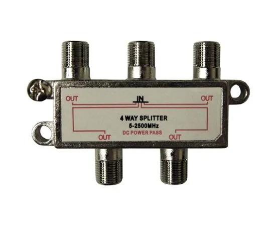 2.5GHz Coax Splitter with DC Power Pass - 2/3/4/6/8-Way