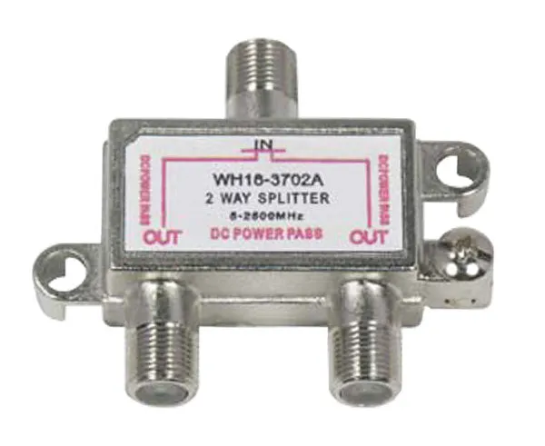 2.5GHz Coax Splitter with DC Power Pass - 2/3/4/6/8-Way