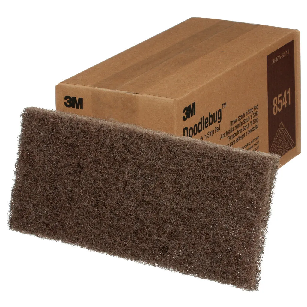 3M Doodlebug Utility Pad 8541, Brown, 4-5/8 in x 10 in, 5/Box