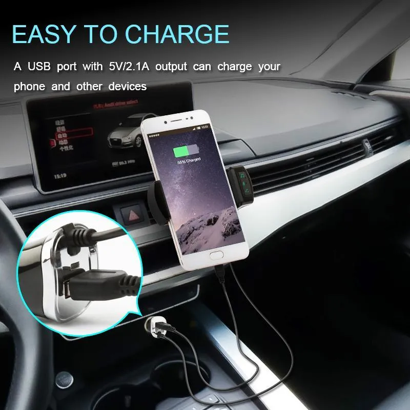 ANLUD Multi Functions Bluetooth 4.1 FM Transmitter Car Charger Handsfree MP3 Music Audio Player