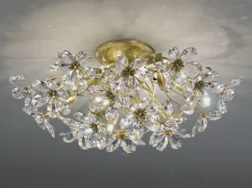 Asfour Crystal Ceiling Light With Flowers