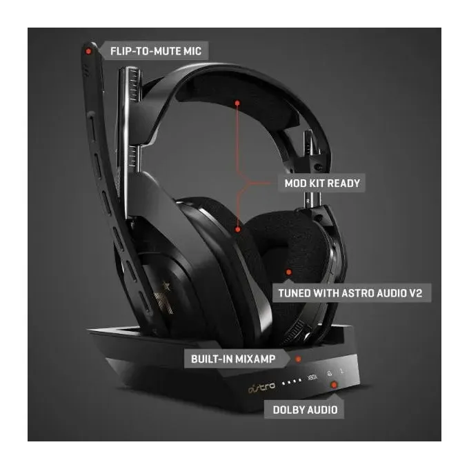 Astro A50 Gen 4 Wireless Gaming Headphones And Base Station For Xbox and PC