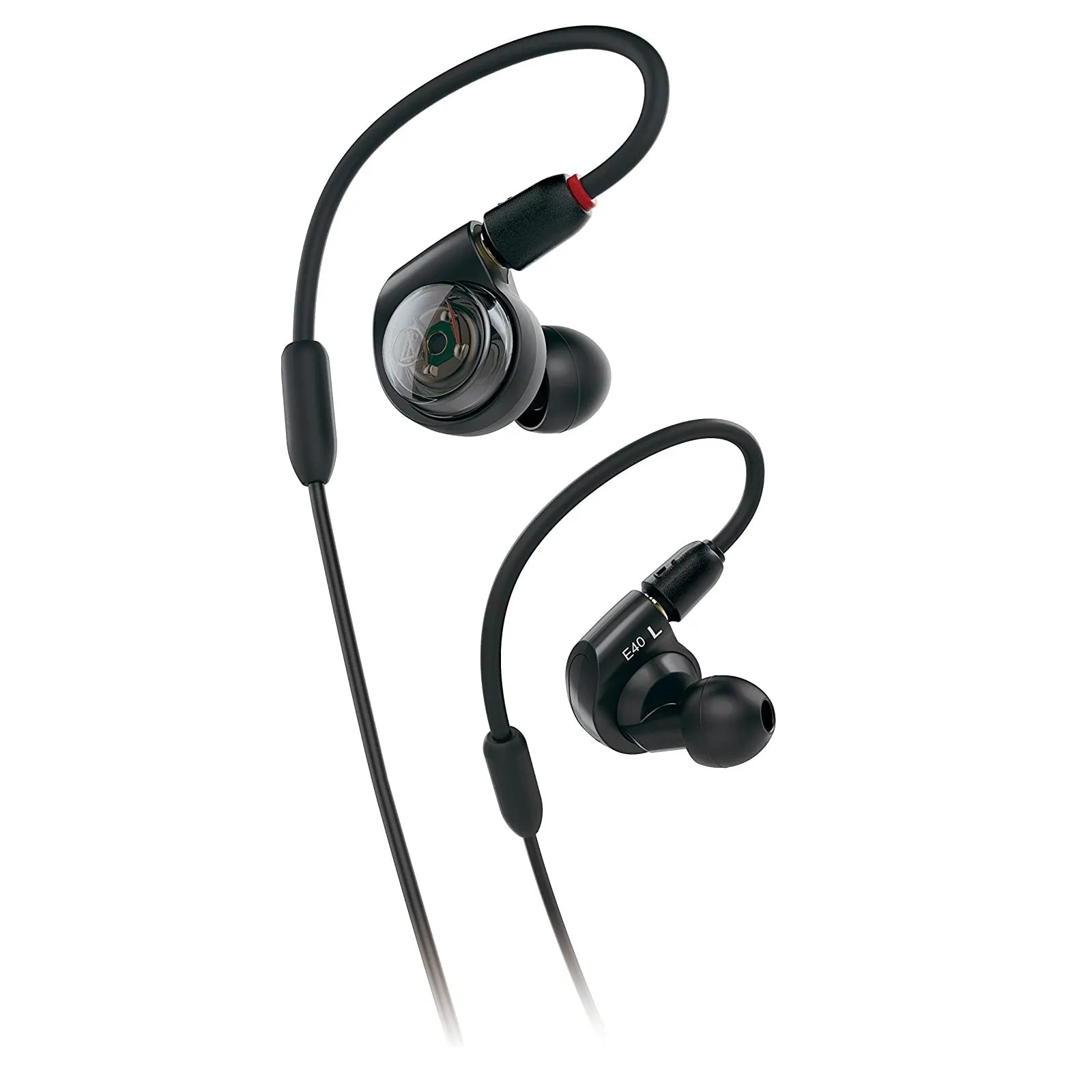 Audio-Technica ATH-E40 in-ear monitor headphones, black