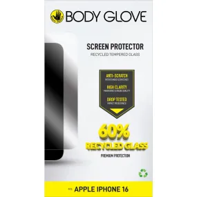 Body Glove Recycled Tempered Glass Screen Protector - Apple iPhone 16 / iPhone 15 - Clear (BGSGRTG-IP16)