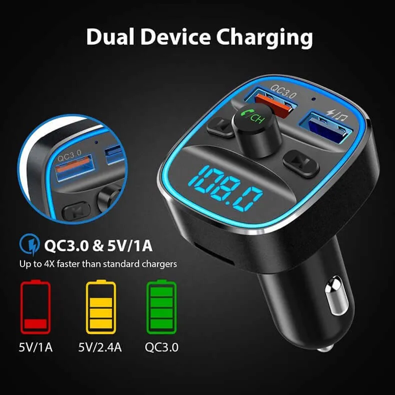 Car Bluetooth Receiver FM Transmitter BT 5.0