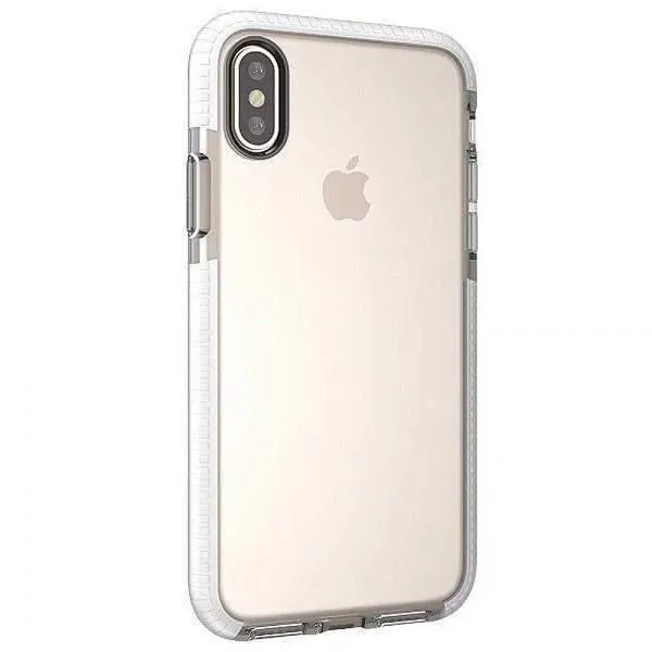 Clear & Orange TPU Case for iPhone X: Slim Transparent Shockproof Drop Resistant (Clear/Orange)