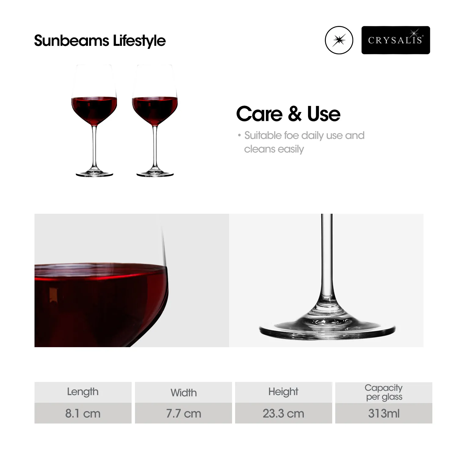 CRYSALIS Premium Cabernet Glass [Set of 2]