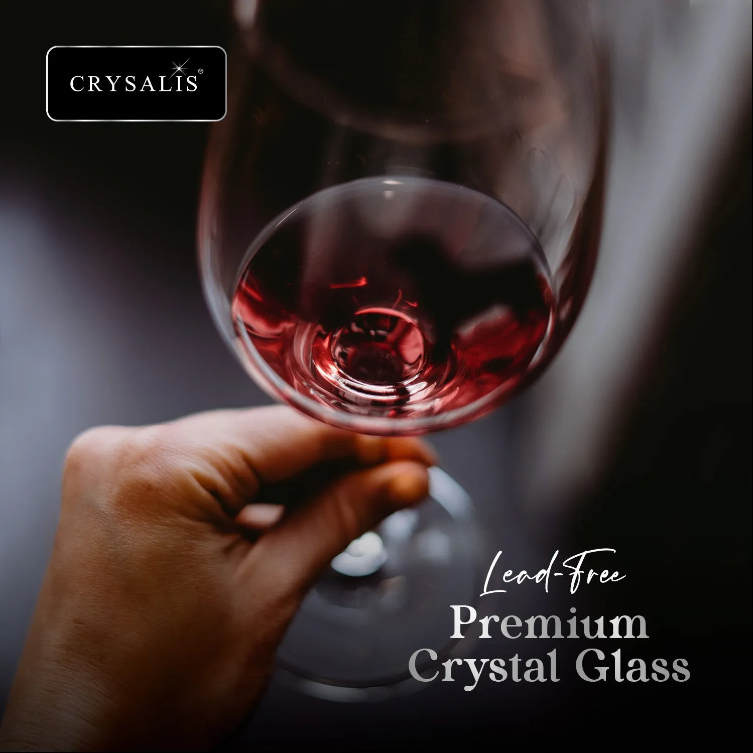 CRYSALIS Premium Crystal Stemware Red Wine Glass [Set of 2] Cocktail Glass 250ml