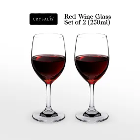 CRYSALIS Premium Crystal Stemware Red Wine Glass [Set of 2] Cocktail Glass 250ml