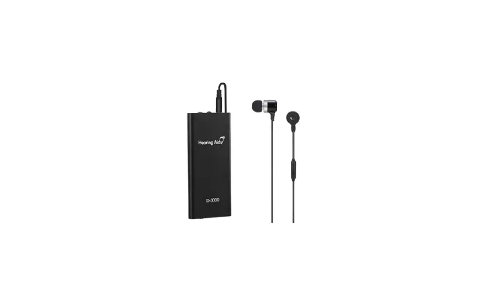 D3000 Portable Sound Amplifier with Dual Speakers and Electronic Earphone Set