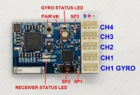 DasMikro DSK-141 SANWA V2 4CH GRYO RECEIVER (1.5mm JST)