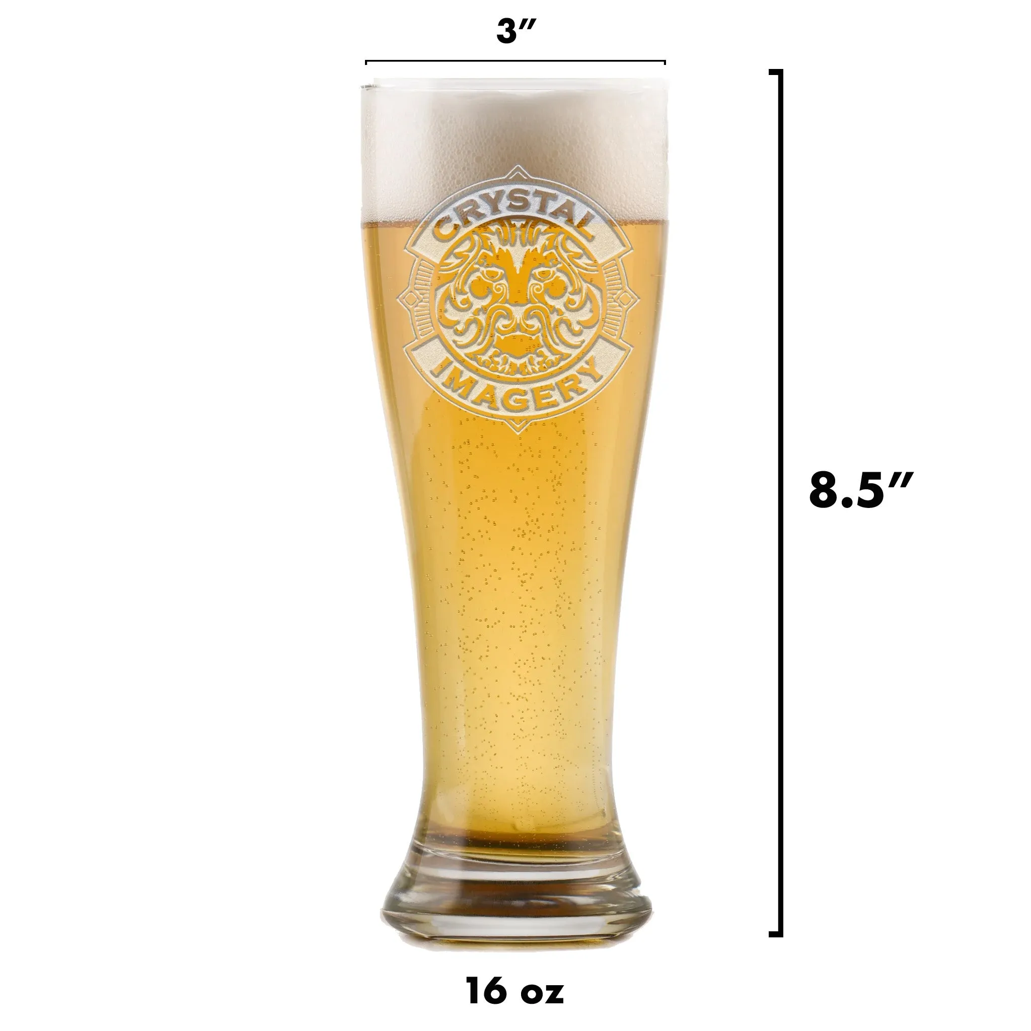 Deep Carved Longhorn Pilsner Beer Glass Wholesale