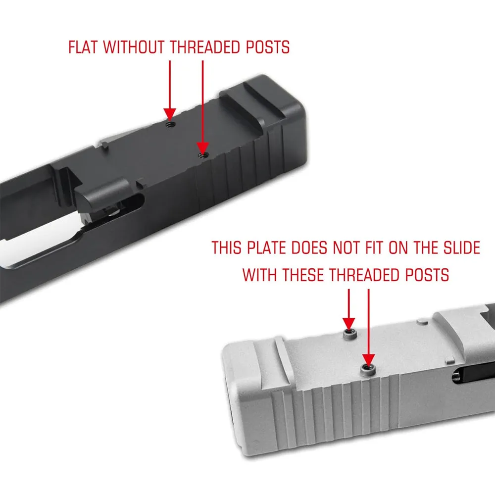 DPP Titanium Mount/Adapter Plate Compatible with RMR Cut Slide Without Thread Post and Holosun 407K/507K/EPS Carry/EPS/RomeoZero