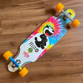 DUSTERS - Channel Felix The Cat Tie-Dye 34" Drop Through Longboard