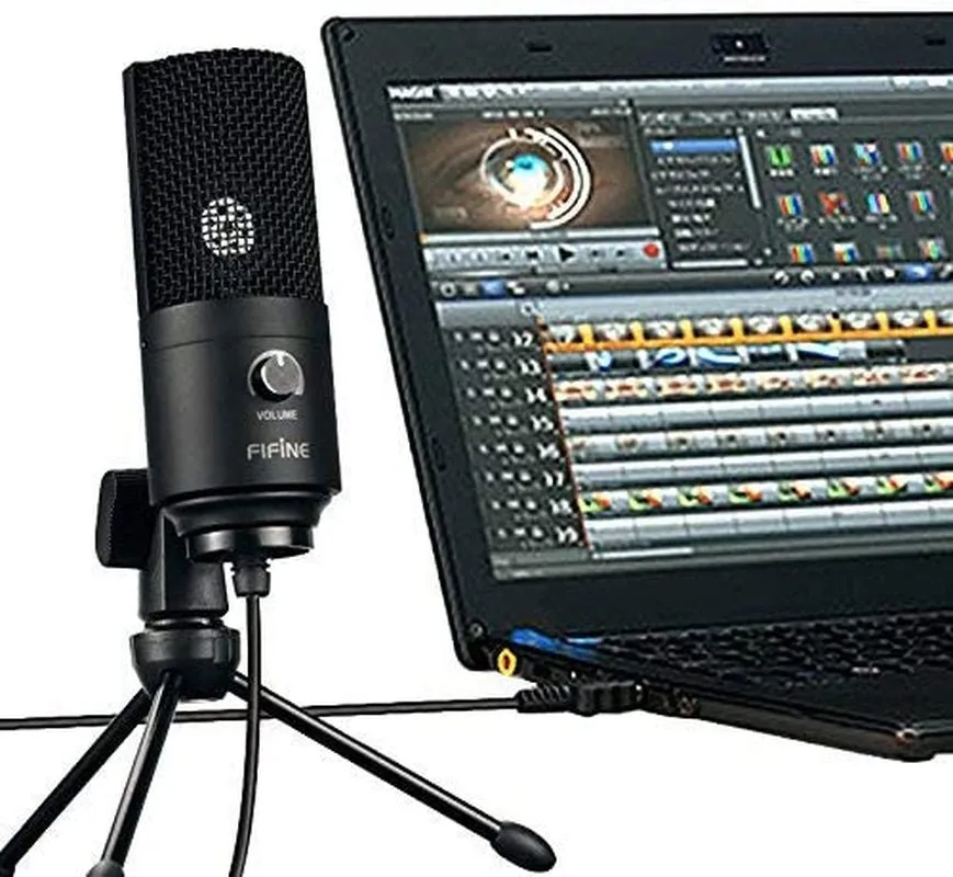 FIFINE USB Microphone, Metal Condenser Recording Microphone for Laptop MAC or Windows Cardioid Studio Recording Vocals, Voice Overs,Streaming Broadcast and Youtube Videos-K669B