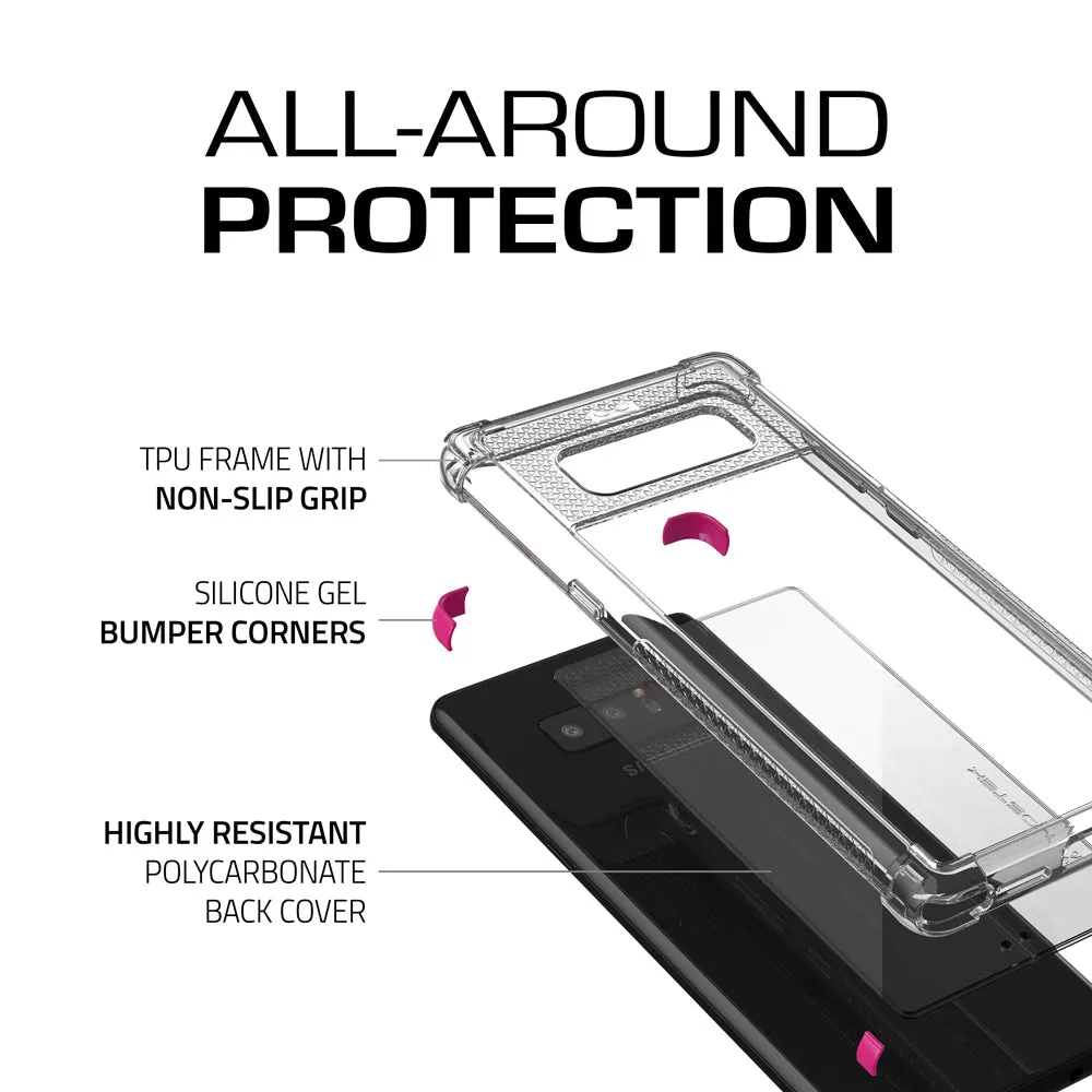 Galaxy Note 8 Ultra Shock Drop Protection Metal Case | Pink