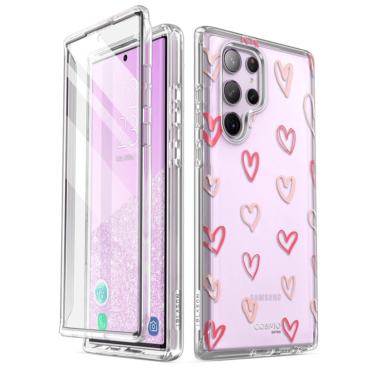 Galaxy S23 Ultra Cosmo Case -Pink Hearts