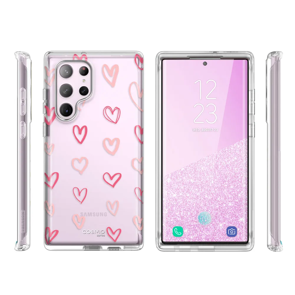 Galaxy S23 Ultra Cosmo Case -Pink Hearts