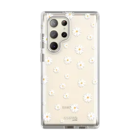 Galaxy S23 Ultra Cosmo Case -White Daisy