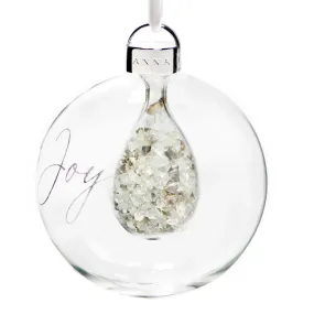 Holiday Joy Ornament, Crystal & Silver