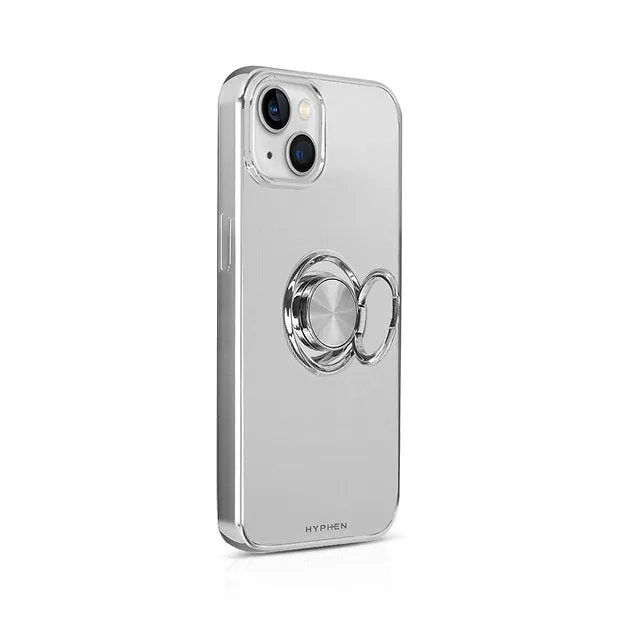 HYPHEN AXIO Clear Ring Case for iPhone 14 - Silver