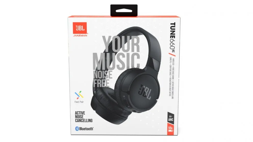 JBL Tune 660NC Wireless On Ear Noise Cancelling Headphones Black 5084005