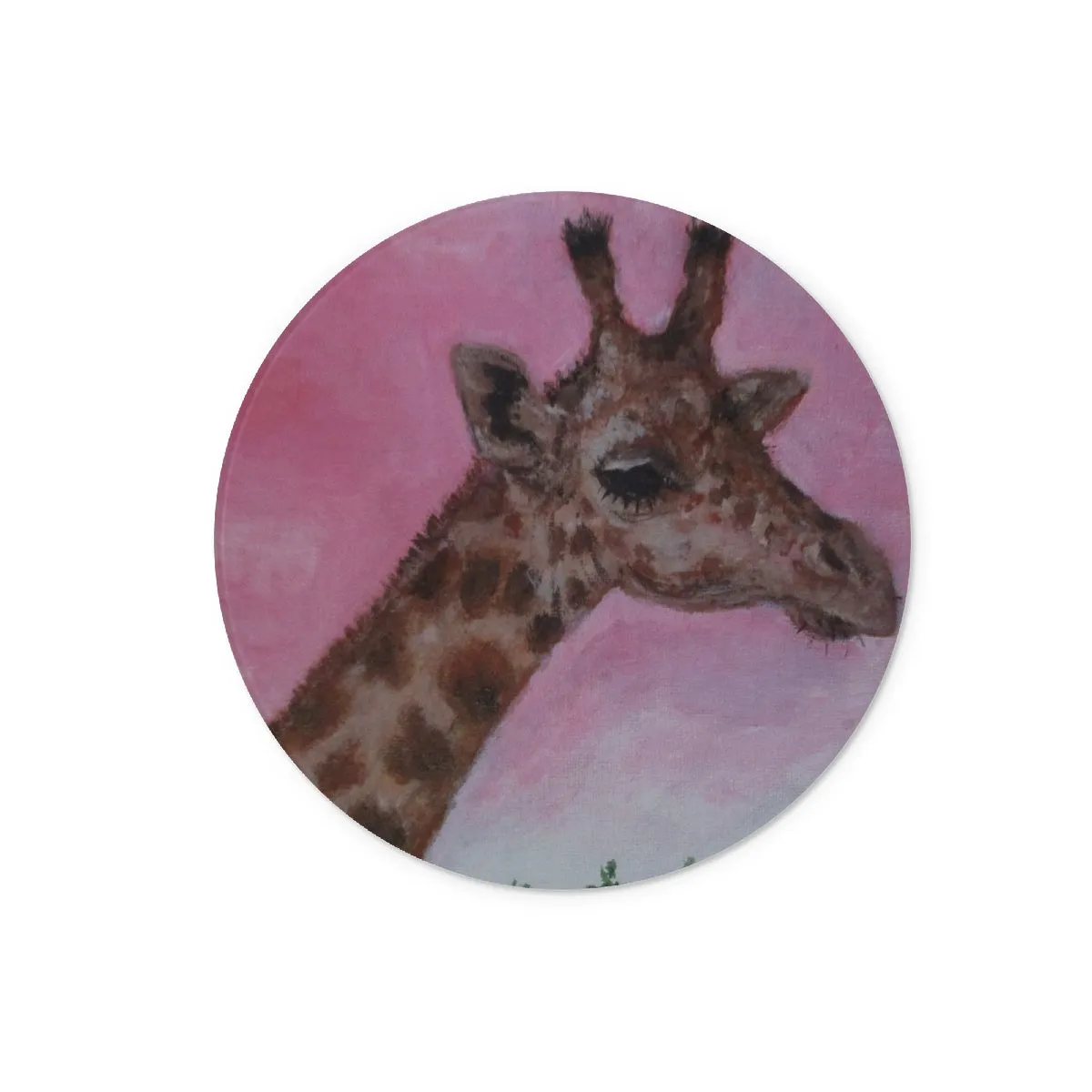 Mr. Giraffe ~ Glass Chopping Board