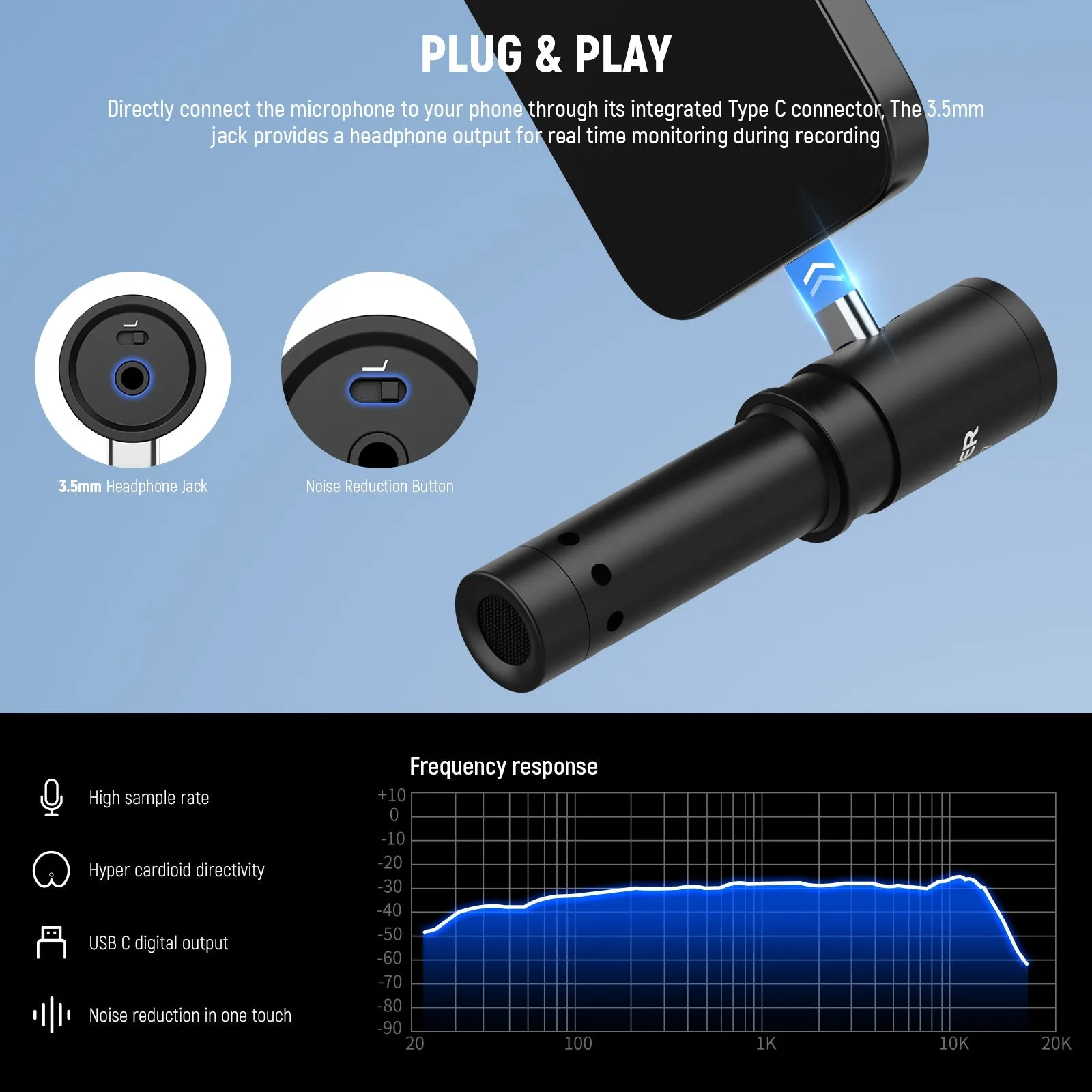 NEEWER KM17 Plug & Play Microphone for Smartphones and Laptops