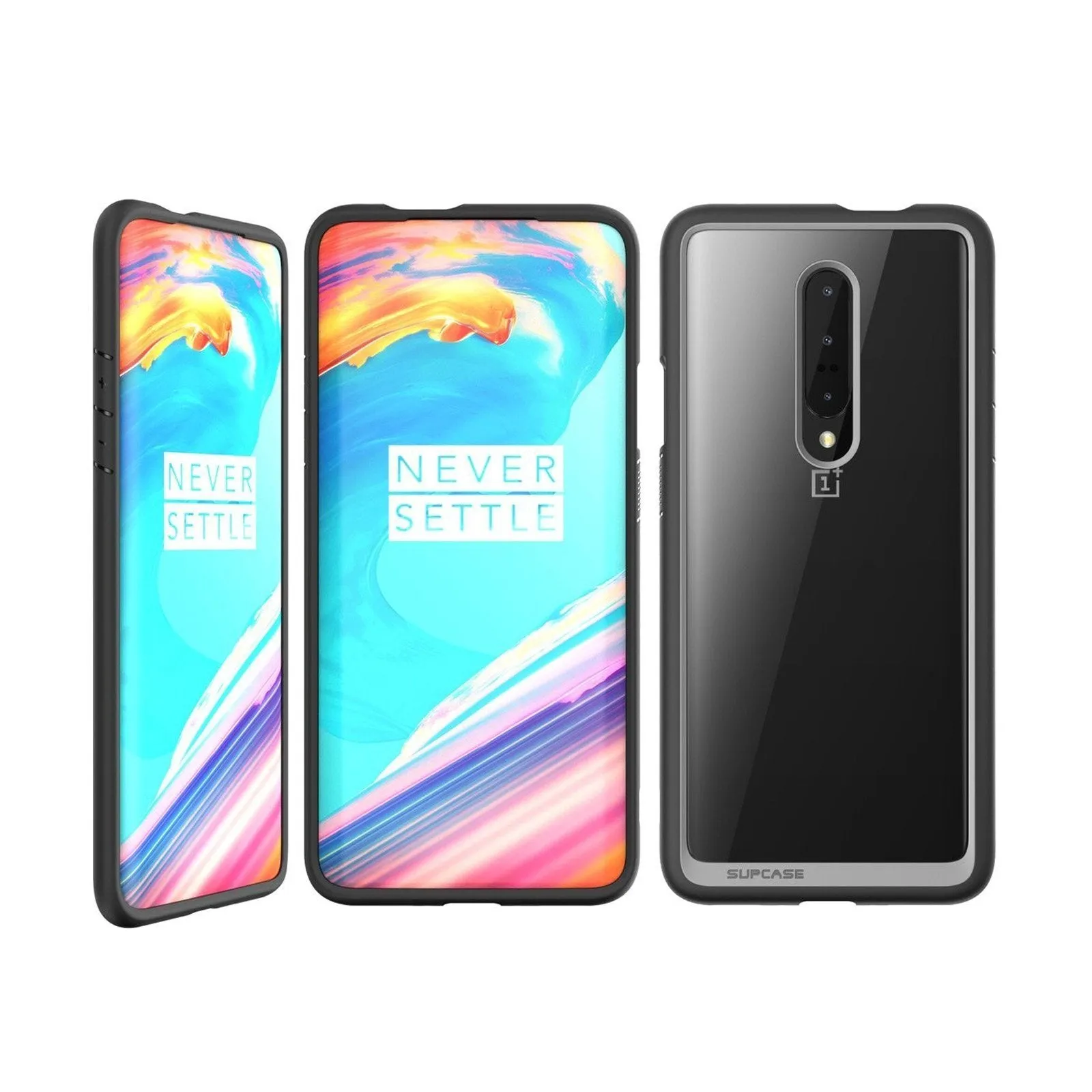 OnePlus 7 Pro Unicorn Beetle Style Slim Clear Case-Black