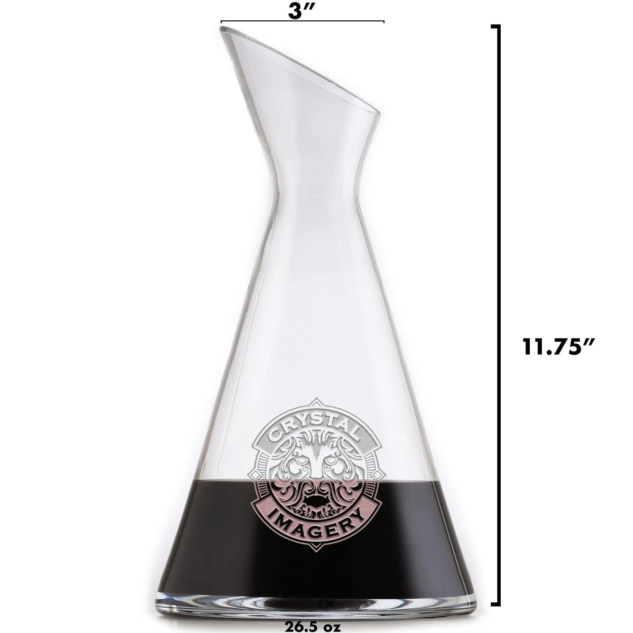 Pinecone Engraved Crystal Wine Decanter Gift Set