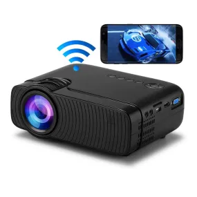 Portable Full HD 1080P Supported Projector, Compatible with Phone, AV, HDMI, VGA, USB, SD Card