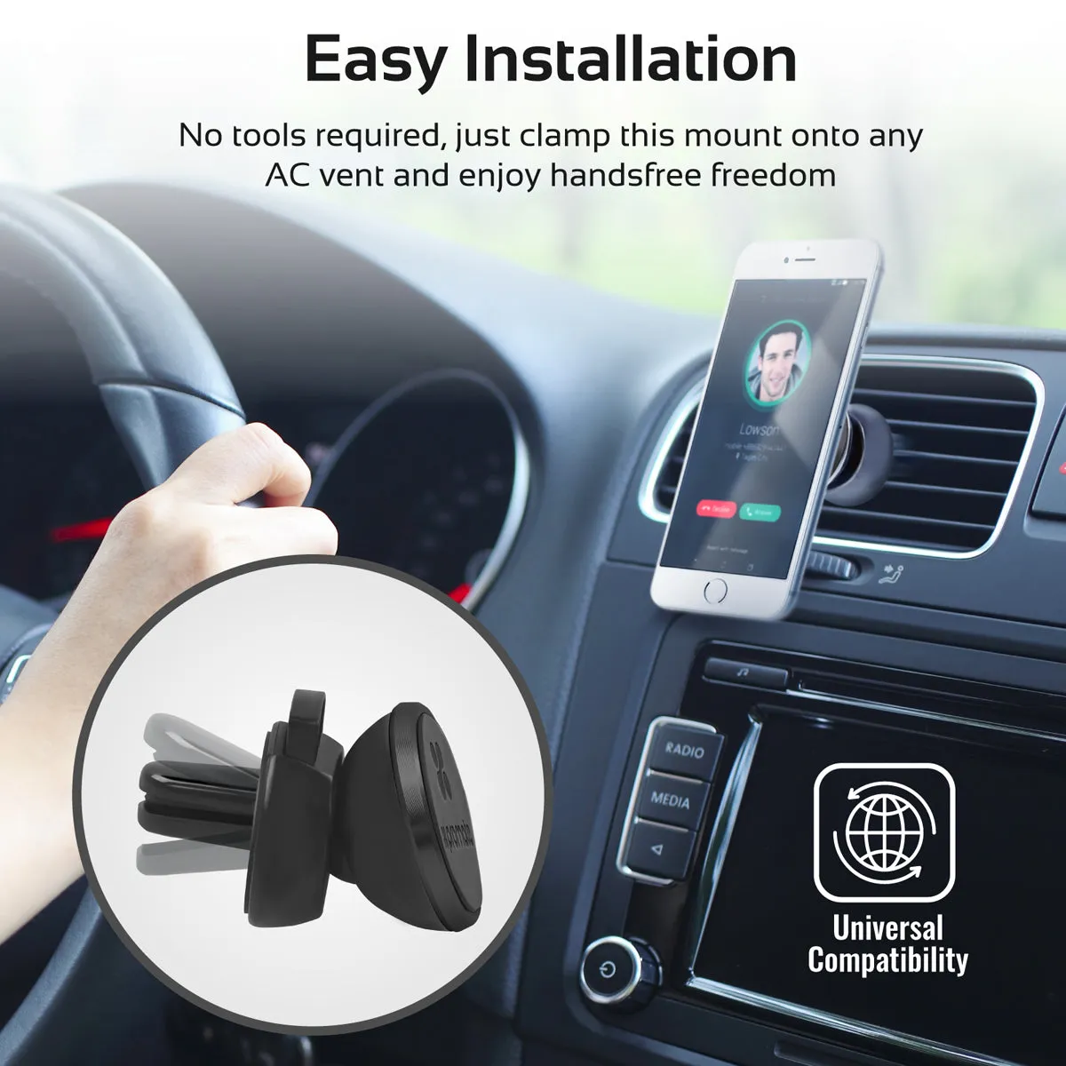 QC 3.0 Car Charger with Heavy Duty Mesh Armored USB-C Cable