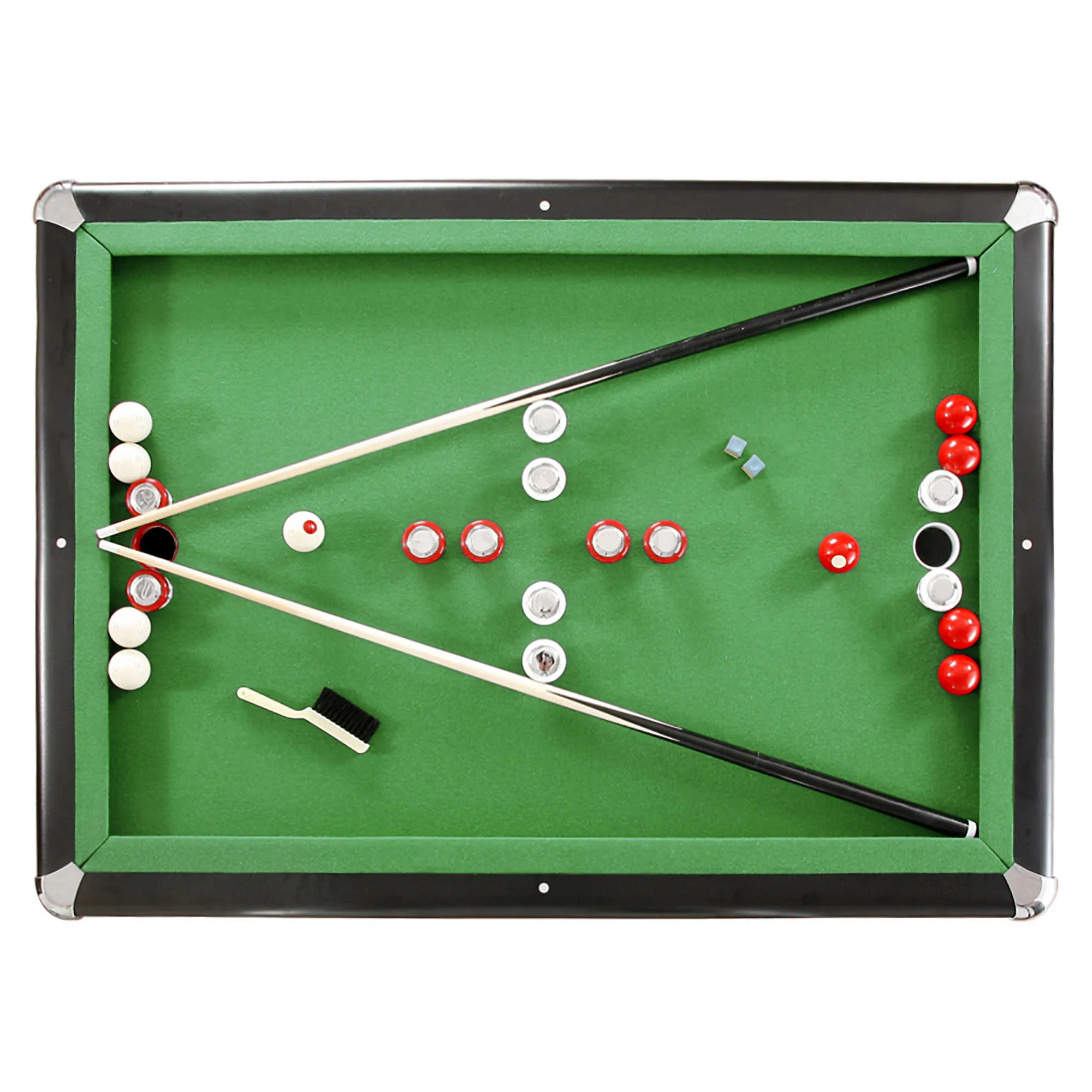 Renegade 54-in Bumper Pool Table - Slate - Black with Green Felt