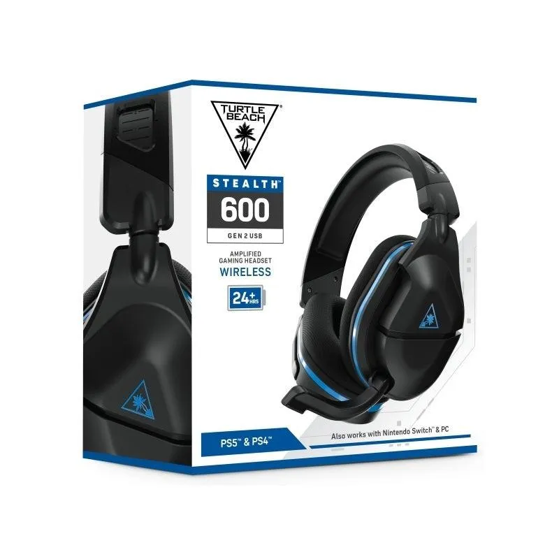 Turtle Beach Stealth 600P Gen 2 USB Wireless Gaming Headset Headphones PlayStation PS5 PS4 Switch PC Black