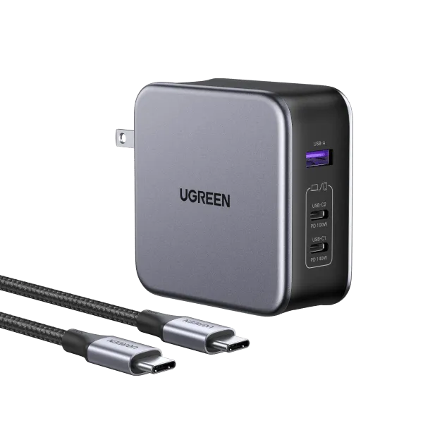 UGREEN Nexode 140W USB C GaN Charger-3 Ports Wall Charger