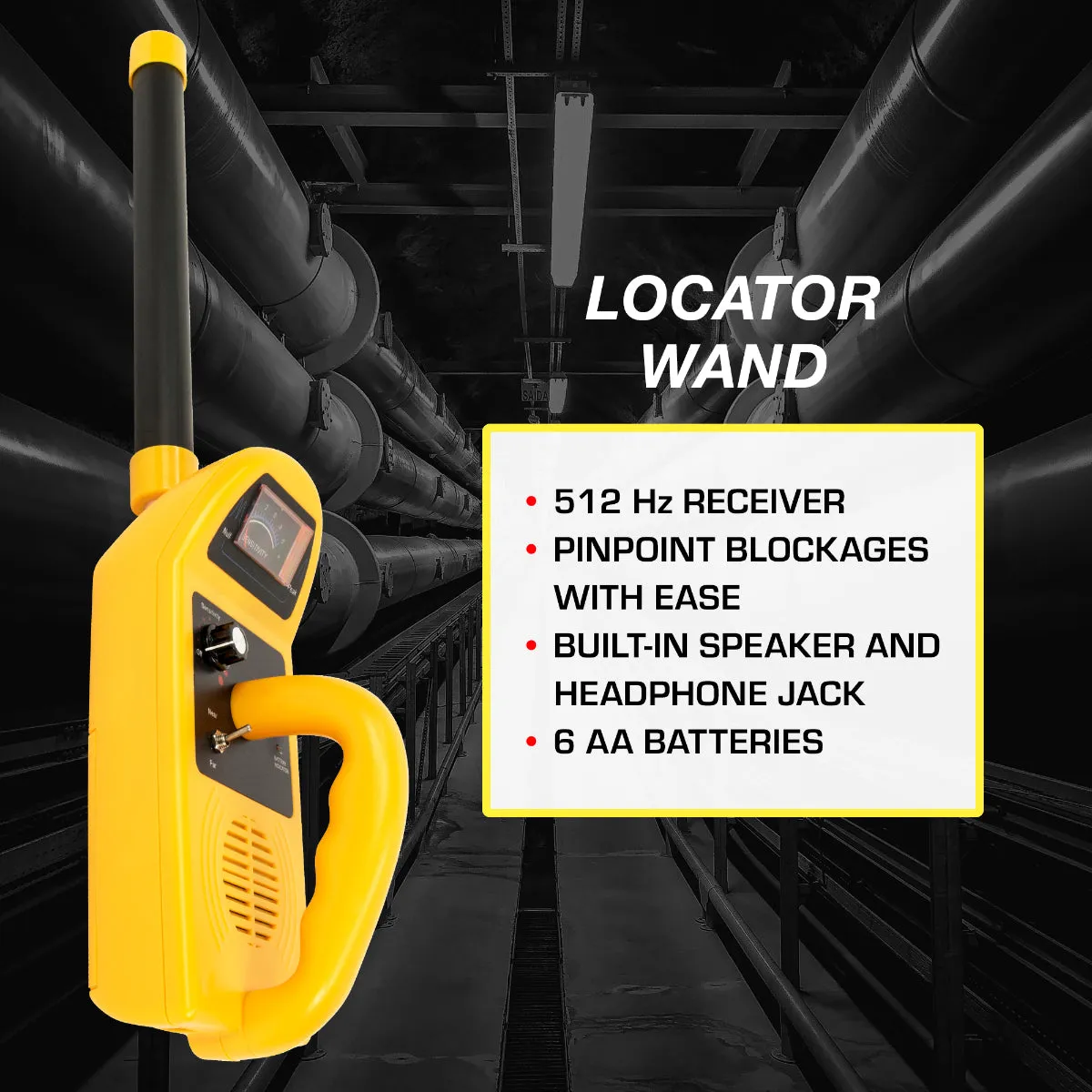 Video Snake SWJ-512R 512hz Reciever Locater Transmitter Wand