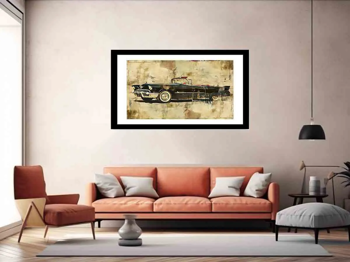 Vintage Car Framed Print - High-Quality, Ready-to-Hang Art