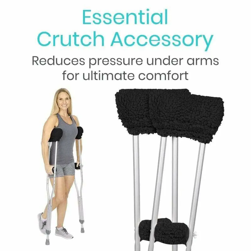 Vive Health Sheepskin Crutch Pads