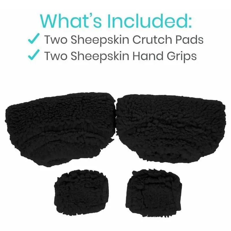 Vive Health Sheepskin Crutch Pads