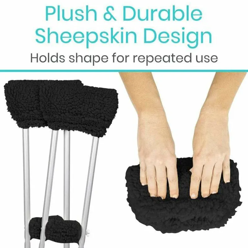 Vive Health Sheepskin Crutch Pads