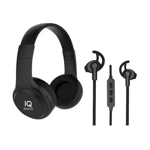 Wireless Bluetooth Headphones & Earphones Combo Kit